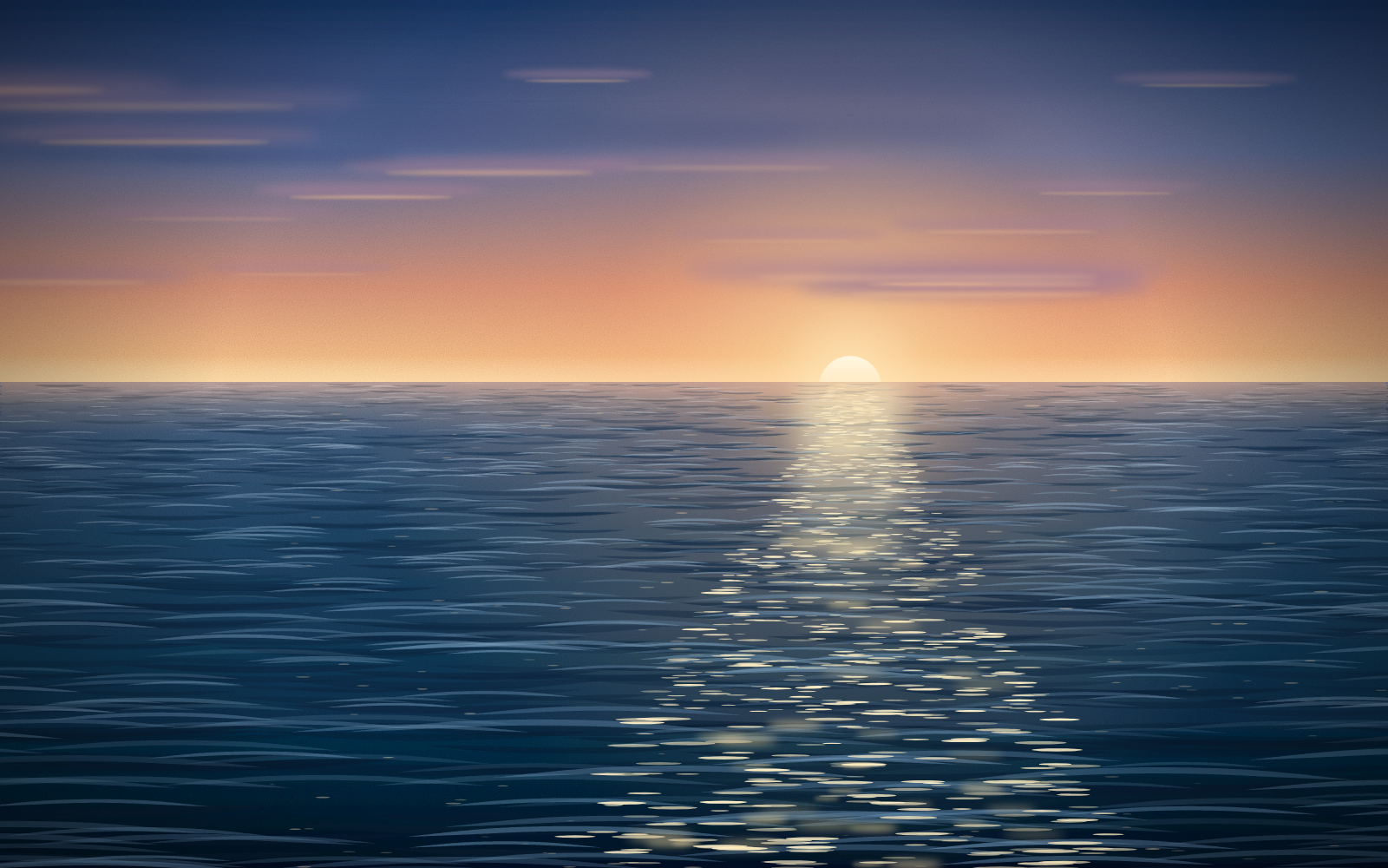 Ocean drawn by the AI with Pencil